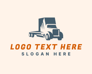 Dump Truck - Cargo Truck Logistics logo design