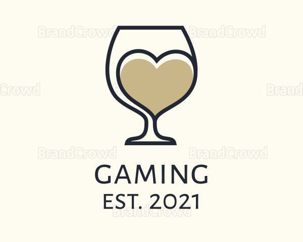 Heart Wine Glasses Logo
