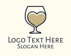 Heart Wine Glasses Logo
