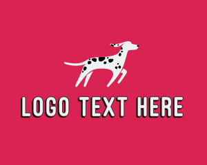 Dog Walker - Dalmatian Pet Dog logo design