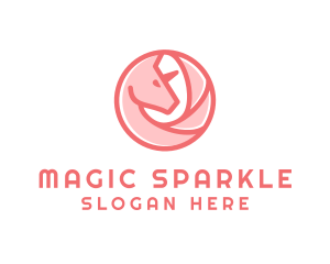 Cute Feminine Unicorn logo design