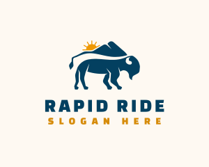 Wild Bison Buffalo logo design