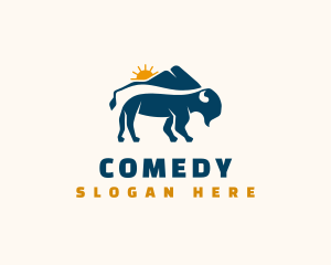 Slaughterhouse - Wild Bison Buffalo logo design
