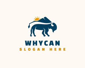 Cow - Wild Bison Buffalo logo design