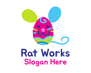 Rat - Mouse Egg Kids logo design