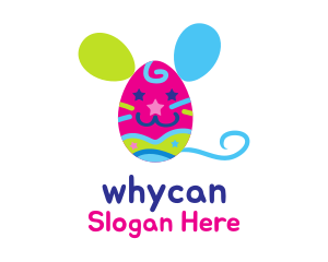 Easter Egg Hunt - Mouse Egg Kids logo design