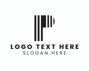 Strategist - Urban Modern Stripes Letter P logo design