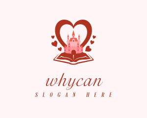 Writer - Fairytale Castle Heart logo design