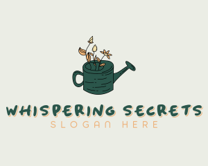 Flower Watering Can  Logo