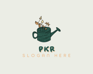 Flower Watering Can  Logo