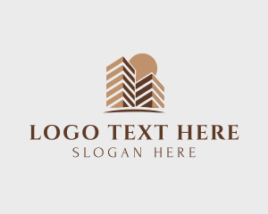 Office Building - Two Tower Building logo design