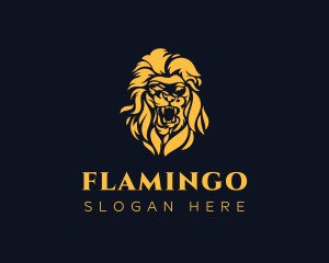 Flame Fierce Lion Logo