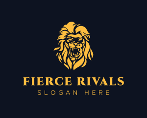 Flame Fierce Lion logo design