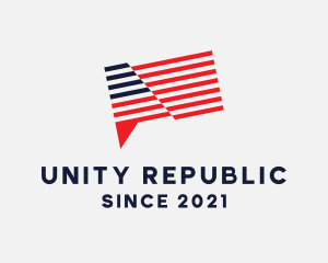 Republic - American Flag Chat logo design