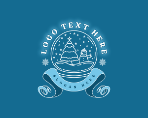 Christmas Tree - Christmas Snow Globe logo design