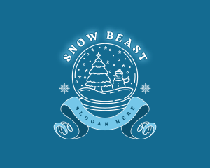 Christmas Snow Globe logo design