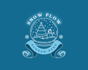 Christmas Snow Globe logo design