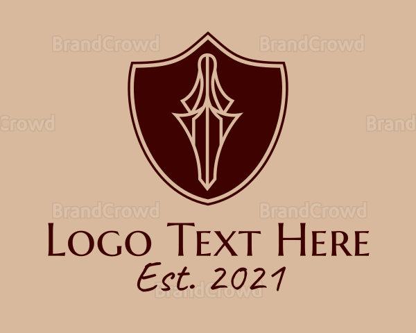 Medieval Dagger Crest Logo