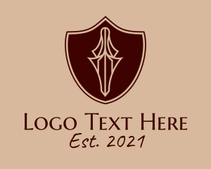 Knight - Medieval Dagger Crest logo design