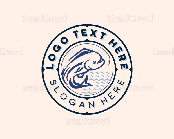 Ocean Trout Fishing Logo