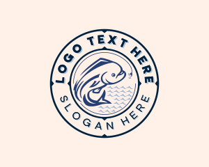 Trout - Ocean Trout Fishing logo design