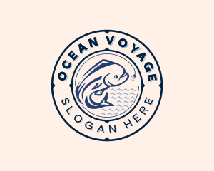 Ocean Trout Fishing logo design