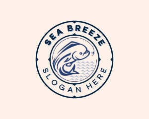 Ocean Trout Fishing logo design