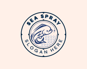 Ocean Trout Fishing logo design