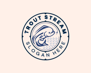 Trout - Ocean Trout Fishing logo design