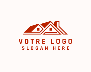 Geometric Roof Realty logo design