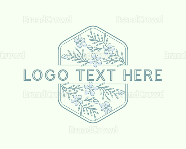 Floral Periwinkle Flower Logo