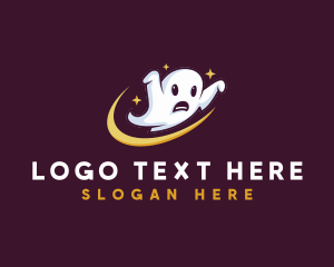Scary Haunted  Ghost logo design