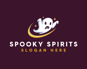 Scary Haunted  Ghost logo design