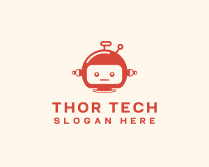 Tech Boy Robot logo design