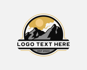Hiking - Mountain Peak Summit logo design