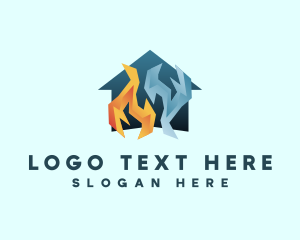 Fire - Home Fire Ice logo design