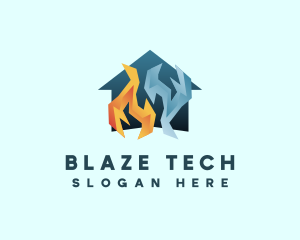 Home Fire Ice logo design