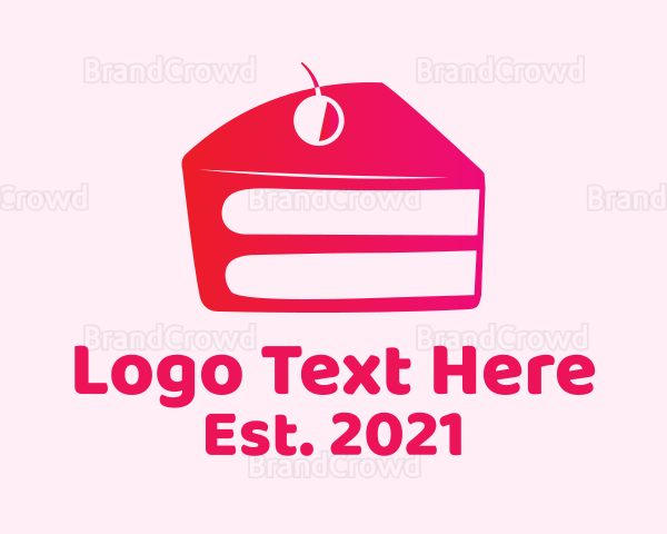 Cherry Cake Slice Logo