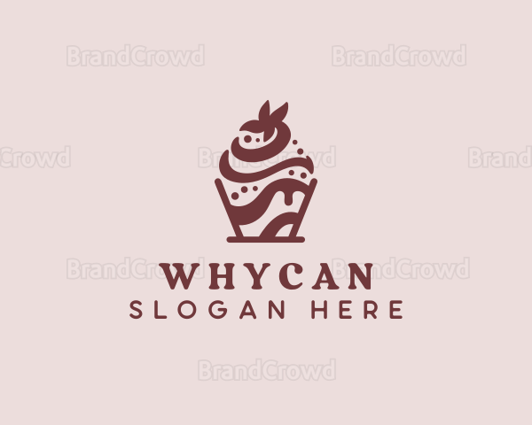 Chocolate Icing Dessert Logo