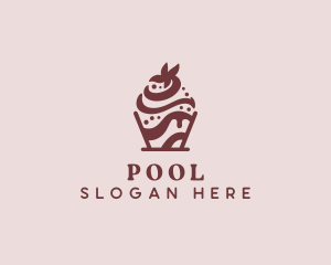 Chocolate Icing Dessert Logo