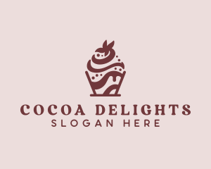 Chocolate Icing Dessert logo design