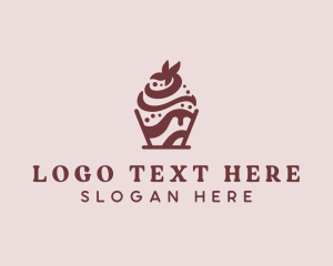 Baker - Chocolate Icing Dessert logo design