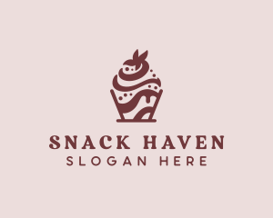 Chocolate Icing Dessert logo design