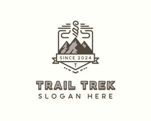 Hiker - Mountain Hiker Summit logo design