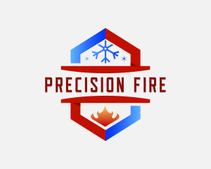 Fire Snowflake Heating Blaze logo design