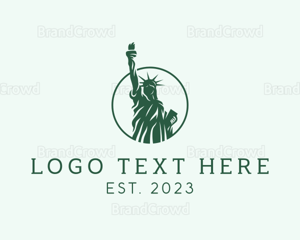 Silhouette Statue of Liberty Logo