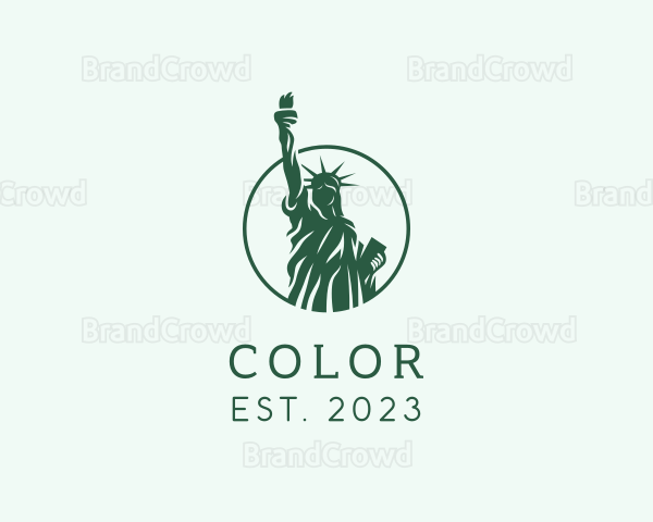 Silhouette Statue of Liberty Logo