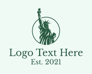 Liberty - Silhouette Statue of Liberty logo design