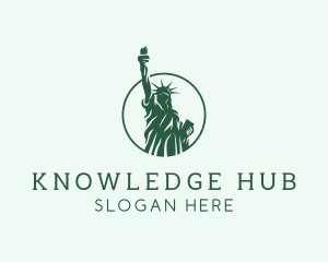 Silhouette Statue of Liberty  Logo