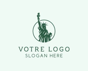 Silhouette Statue of Liberty  Logo